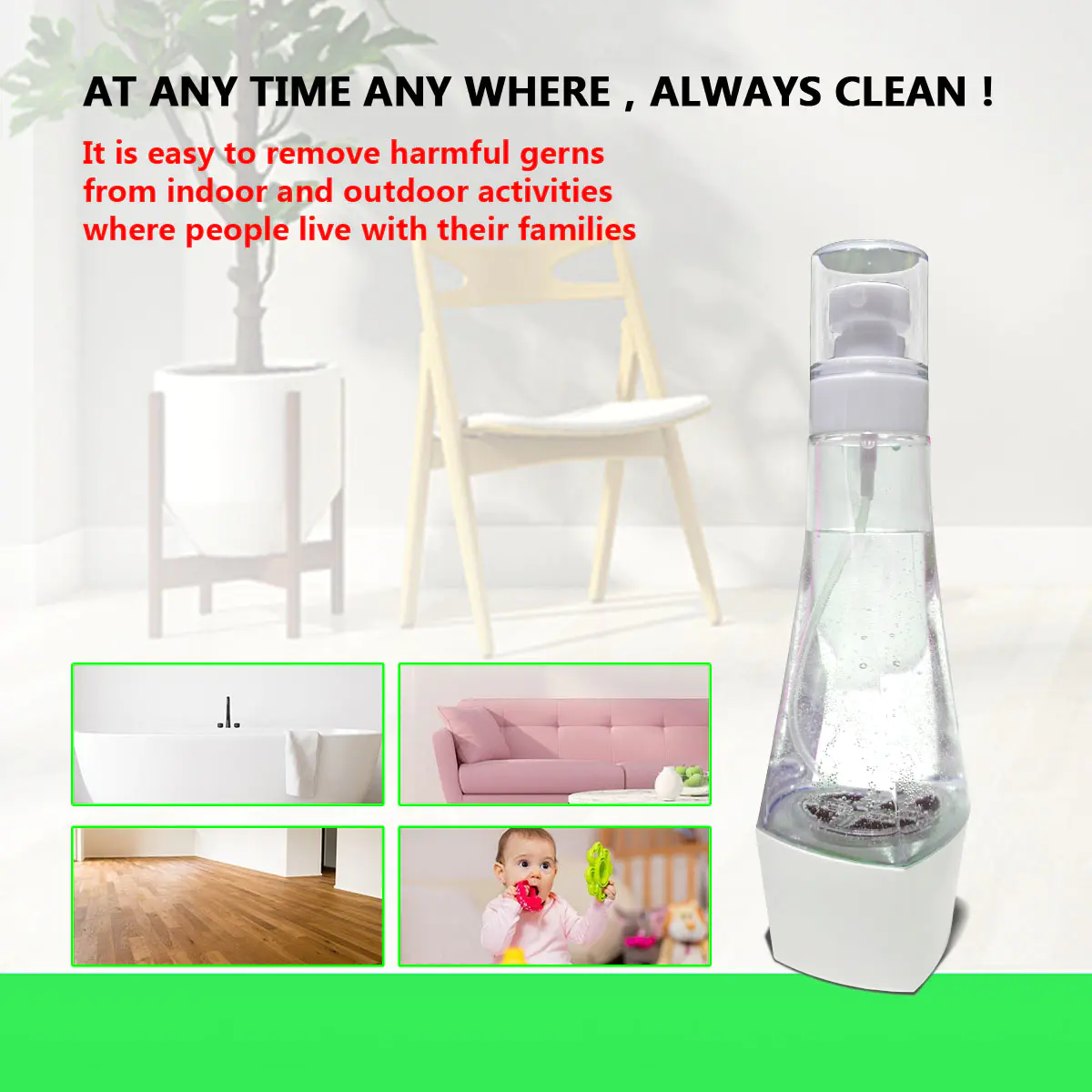 cost-effective hypochlorite disinfectant series for family